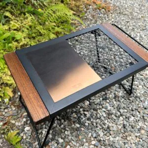 アイアンテーブル用革マット☆本革☆マットのみ☆ハンドメイド オーダー受付】アイアンテーブル用レザーマット／Black×Natural:ヌメ