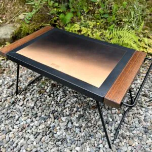 オーダー受付】アイアンテーブル用レザーマット／Black×Natural:ヌメ